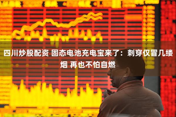 四川炒股配资 固态电池充电宝来了:刺穿仅冒几缕烟 再也不怕自燃